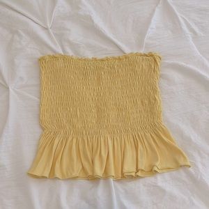 Tilly’s Ruched Yellow Tube Top